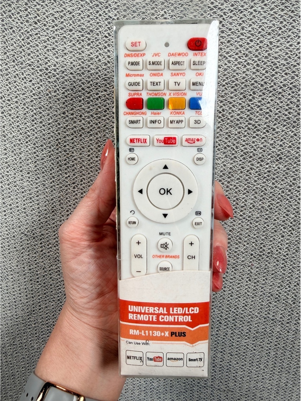 Universal LED/LCD Remote Control RM-L1130+X PLUS Compatible with Multiple TV Brs